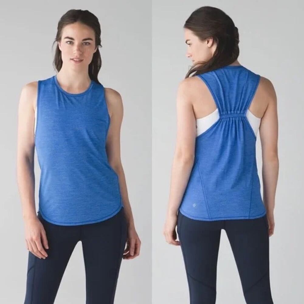 Lululemon In A Cinch Tank Heathered Pipe Dream Blue - Picture 6 of 6